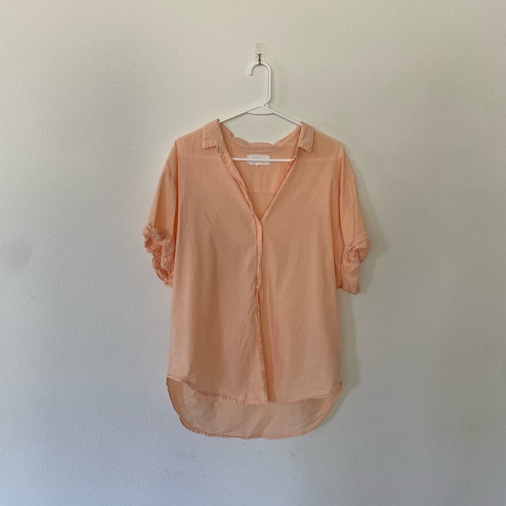 XIRENA Channing Shirt in Light Orange | Size M | NWOT